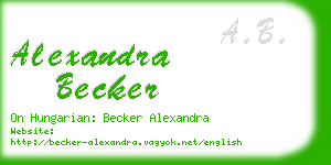 alexandra becker business card